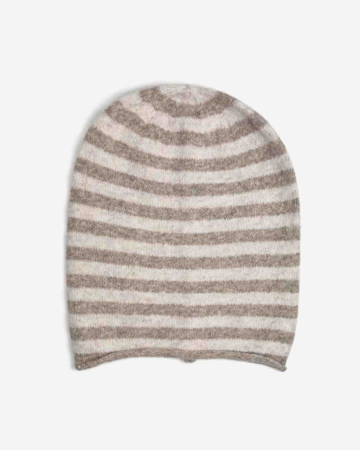 Damen Strickmütze mit Streifenmuster – weich & leicht