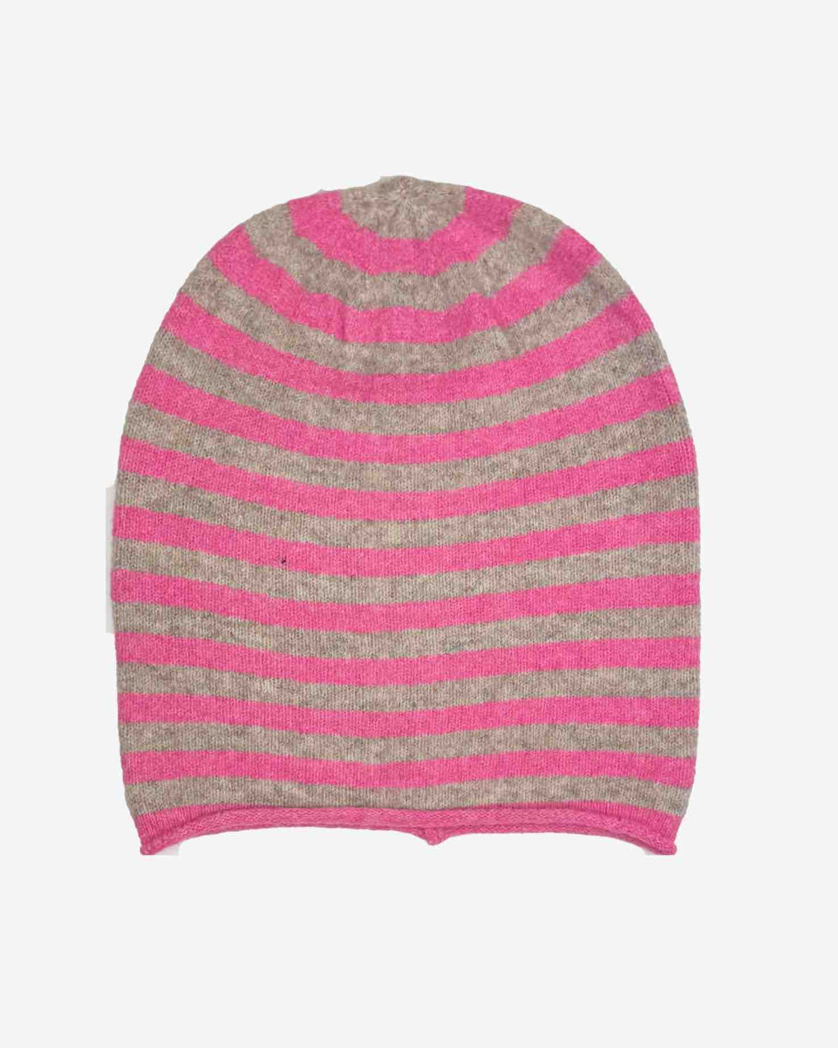 Damen Strickmütze mit Streifenmuster – weich & leicht
