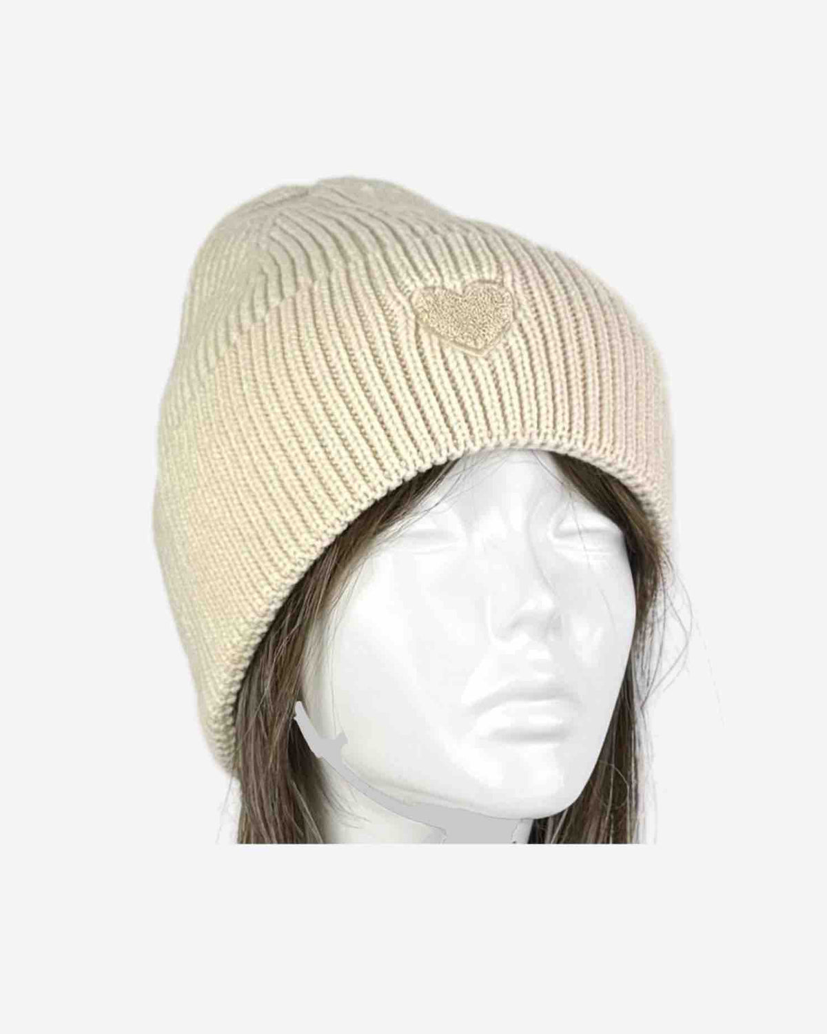 Damen Strickmütze mit -Herz – weich & ungefüttert