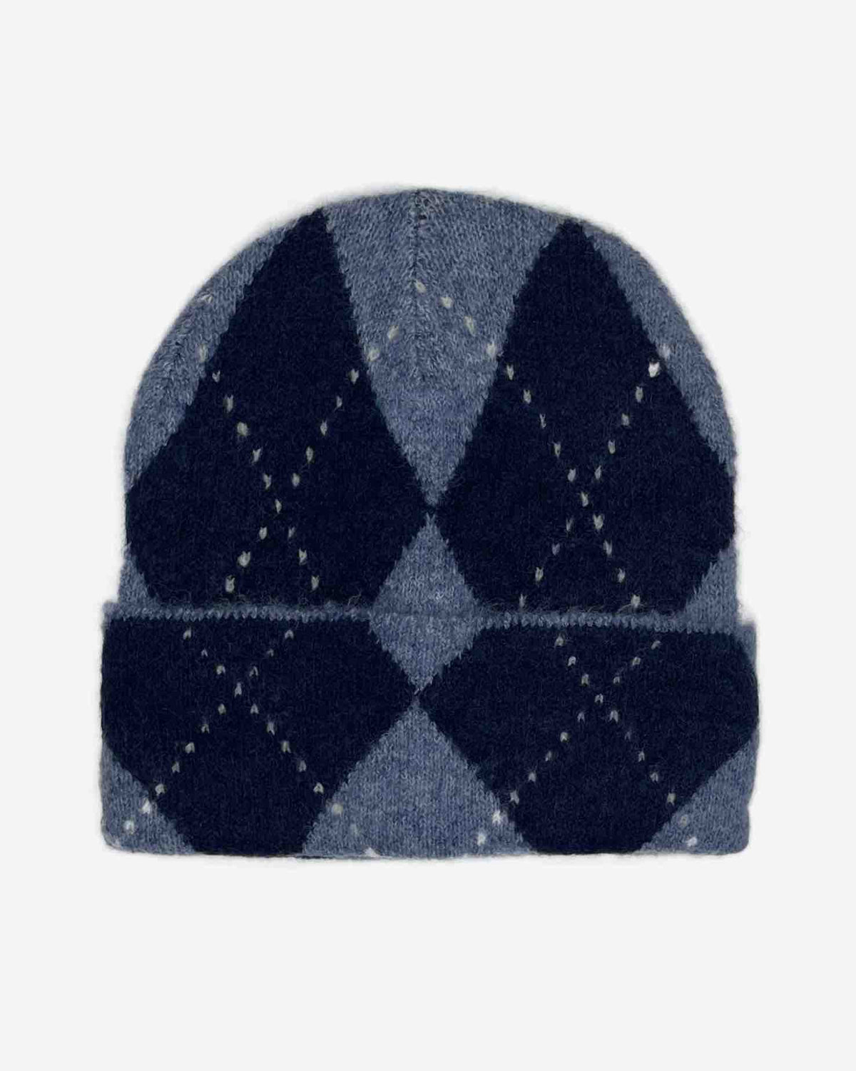 Damen Strickmütze mit Rautenmuster – weich & gemütlich