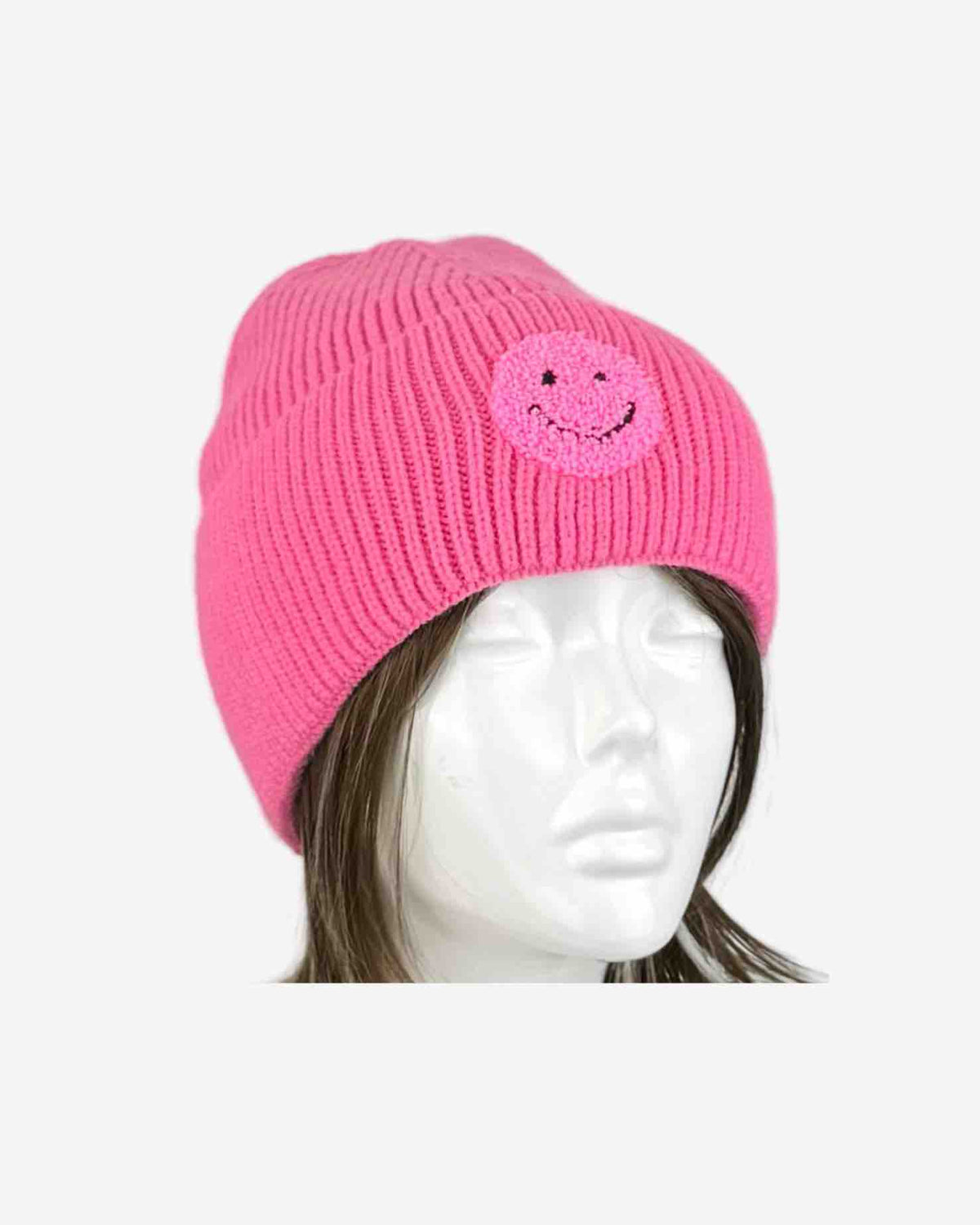 Damen Strickmütze mit Smiley – weich & ungefüttert