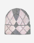 Damen Strickmütze mit Rautenmuster – weich & gemütlich