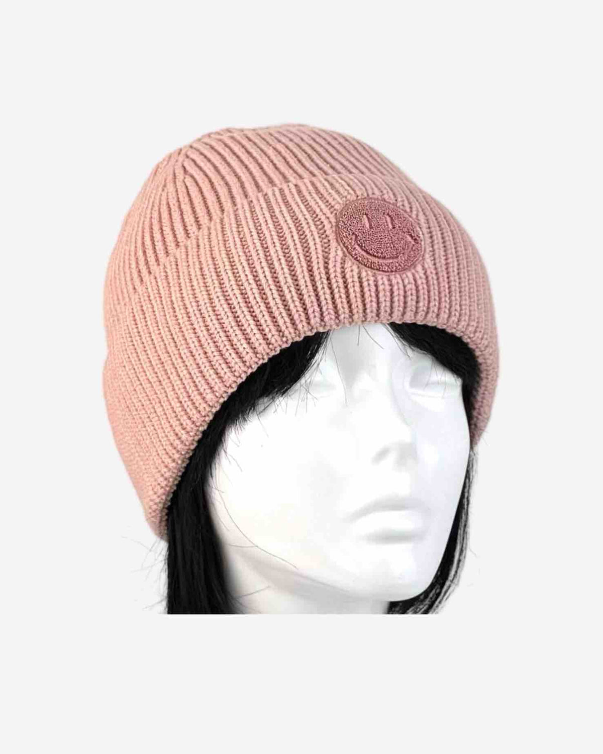 Damen Strickmütze mit Smiley – weich & ungefüttert