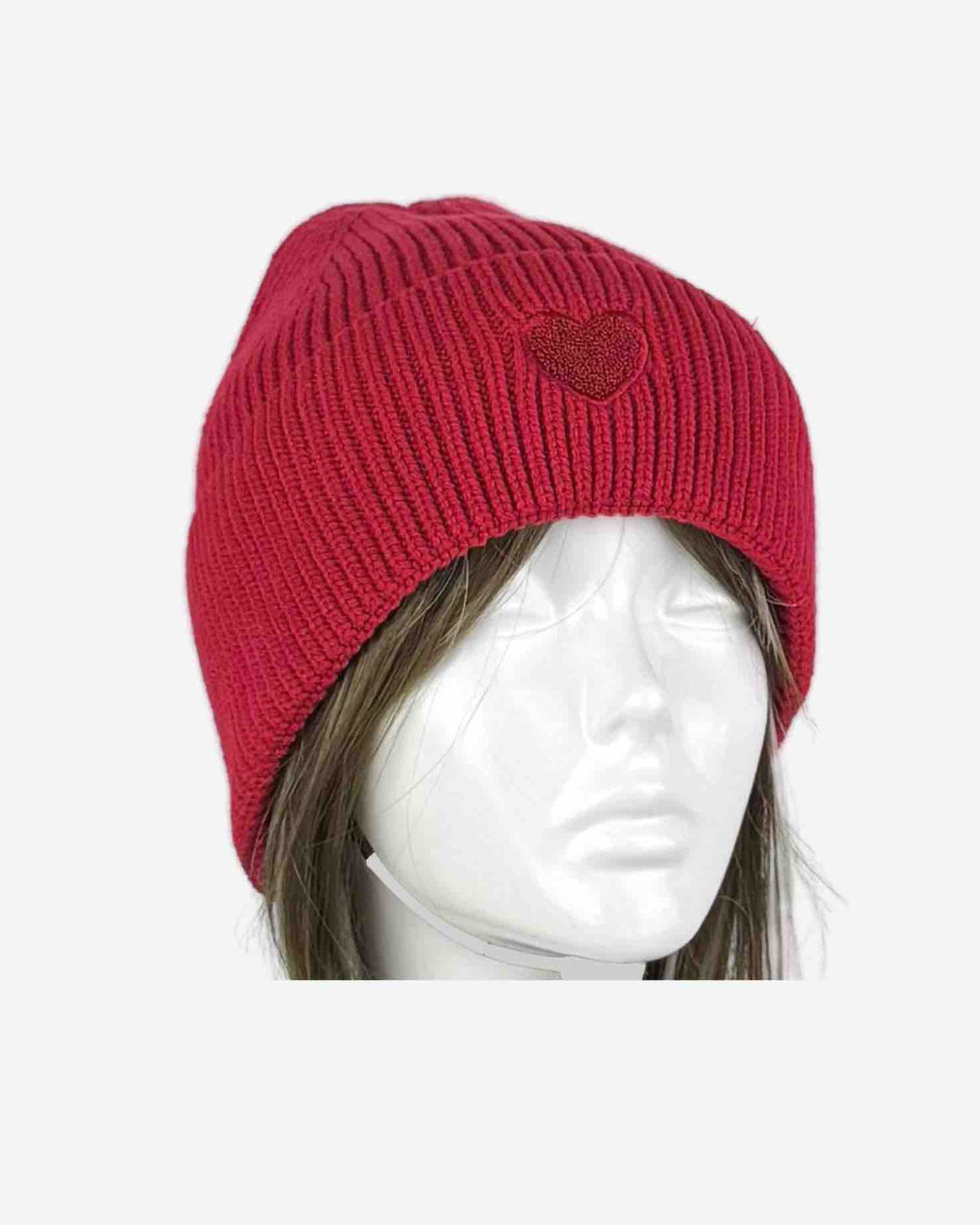 Damen Strickmütze mit -Herz – weich & ungefüttert