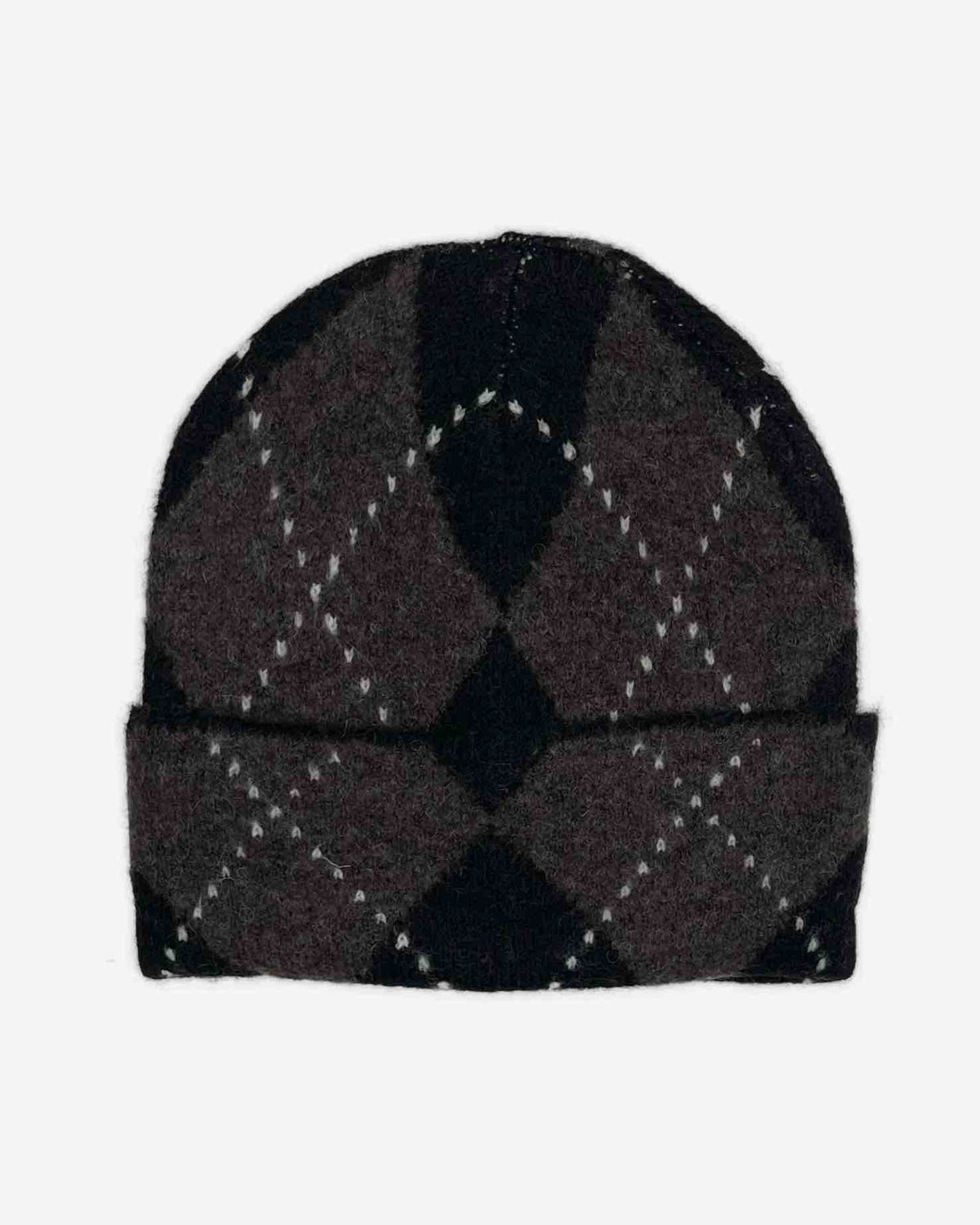 Damen Strickmütze mit Rautenmuster – weich & gemütlich