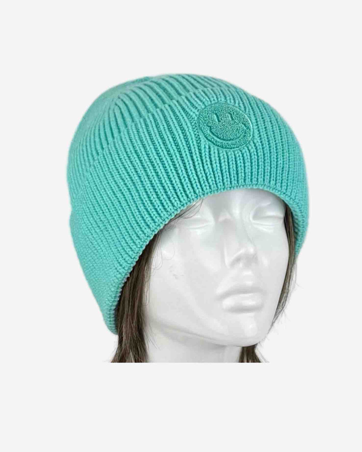 Damen Strickmütze mit Smiley – weich & ungefüttert