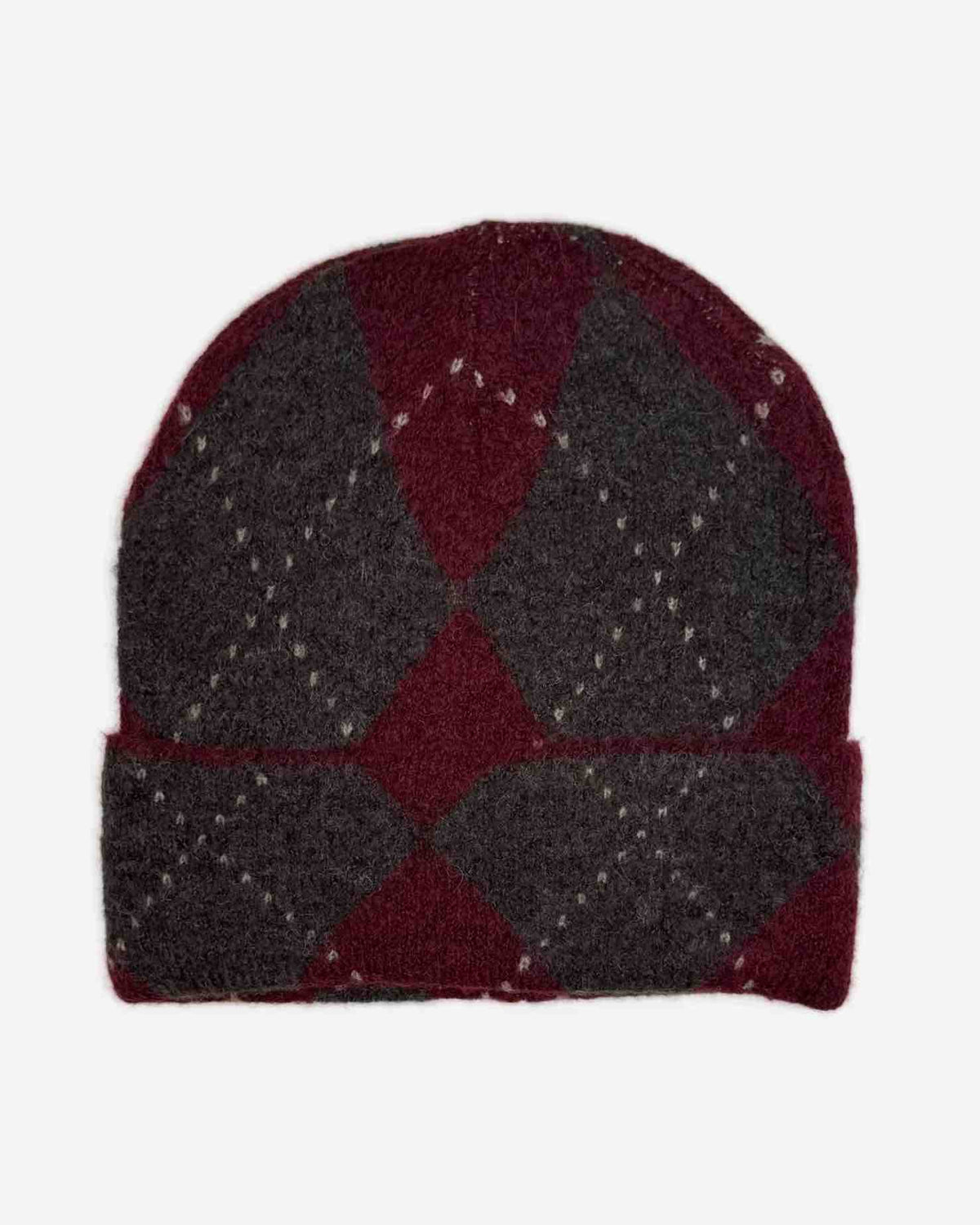 Damen Strickmütze mit Rautenmuster – weich & gemütlich