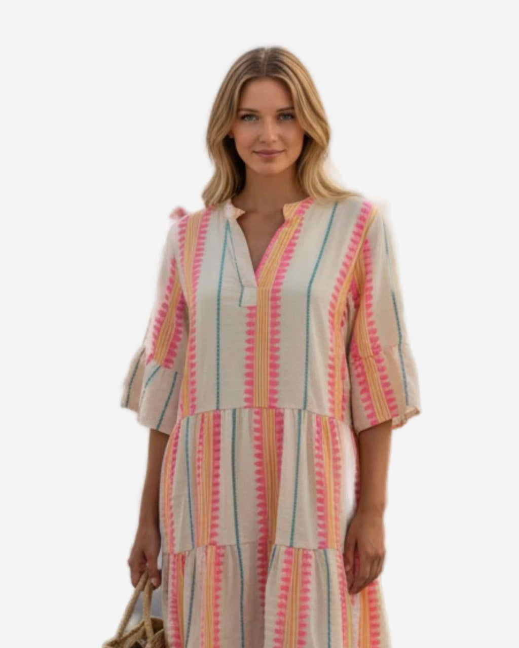 Damen Baumwollkleid mit Muster