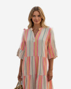 Damen Baumwollkleid mit Muster
