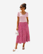 Damen Baumwollkleid mit Leo-Muster