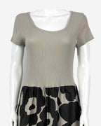 Langes Damen Baumwollkleid mit Blumen-Muster