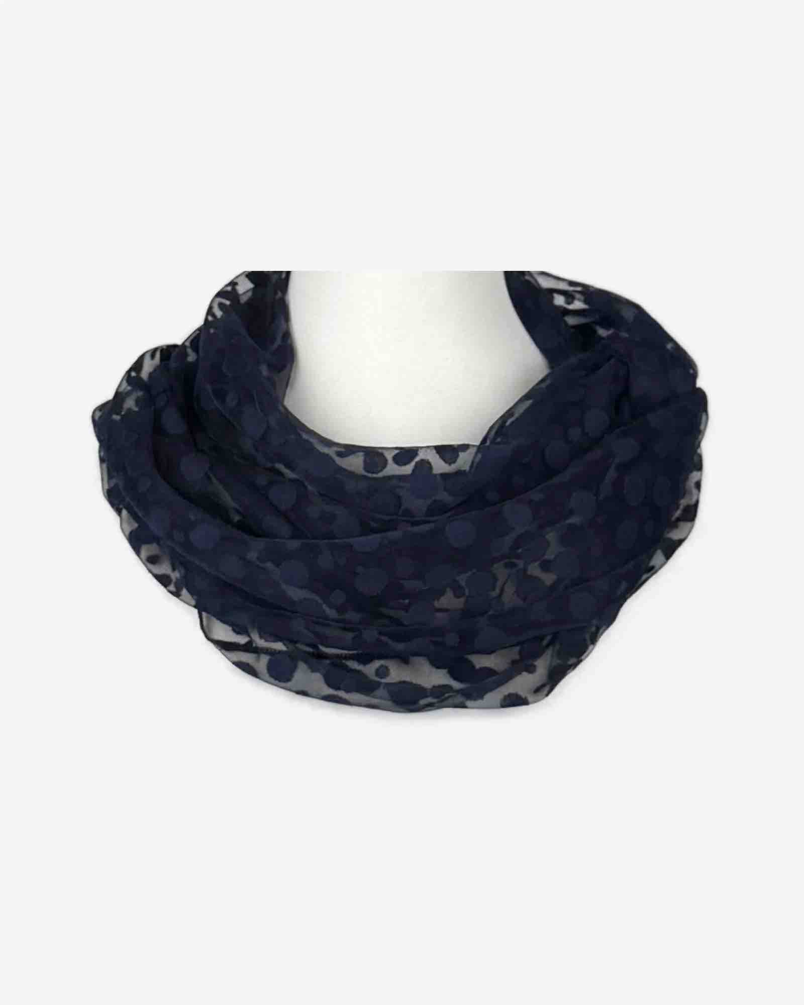 Damen Loop Schal mit Ausbrenner Punkten