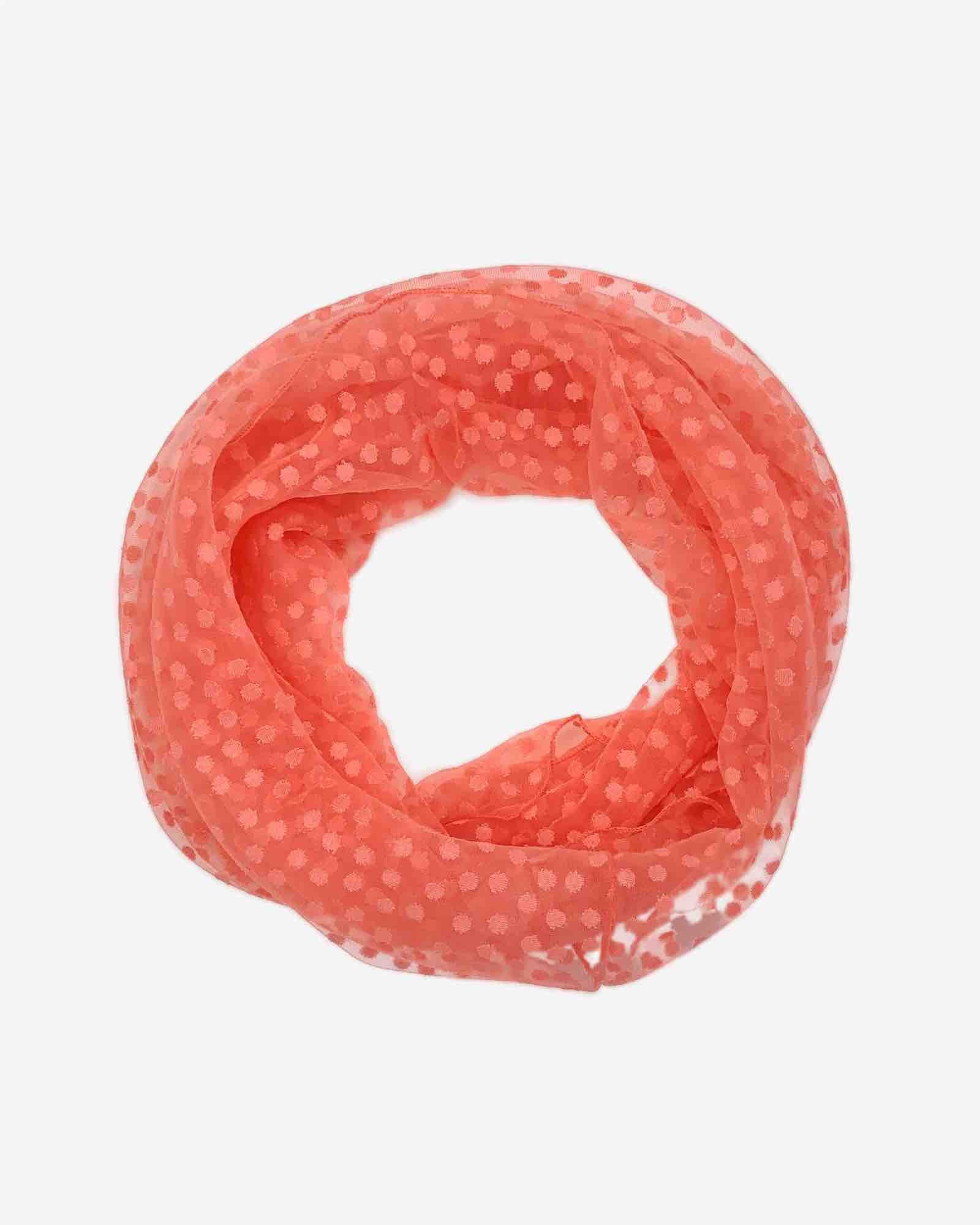 Damen Loop Schal mit Ausbrenner Punkten