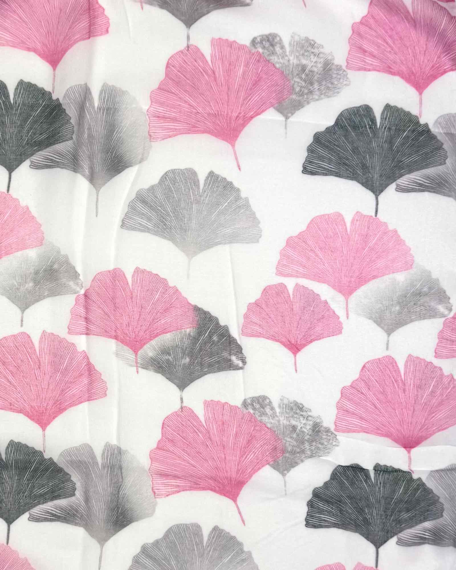 Damen Loop Schal mit Ginkgo Print