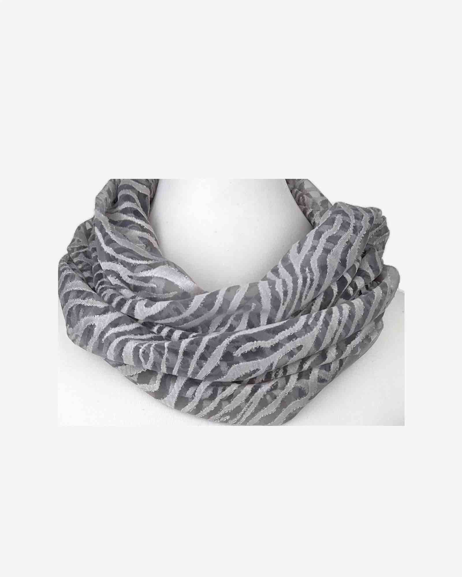 Damen Loop Schal mit Zebra-Muster