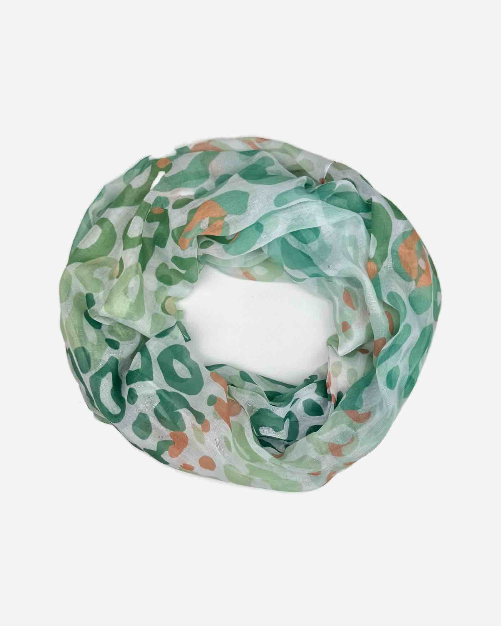 Damen Loop Schal Leo-Print