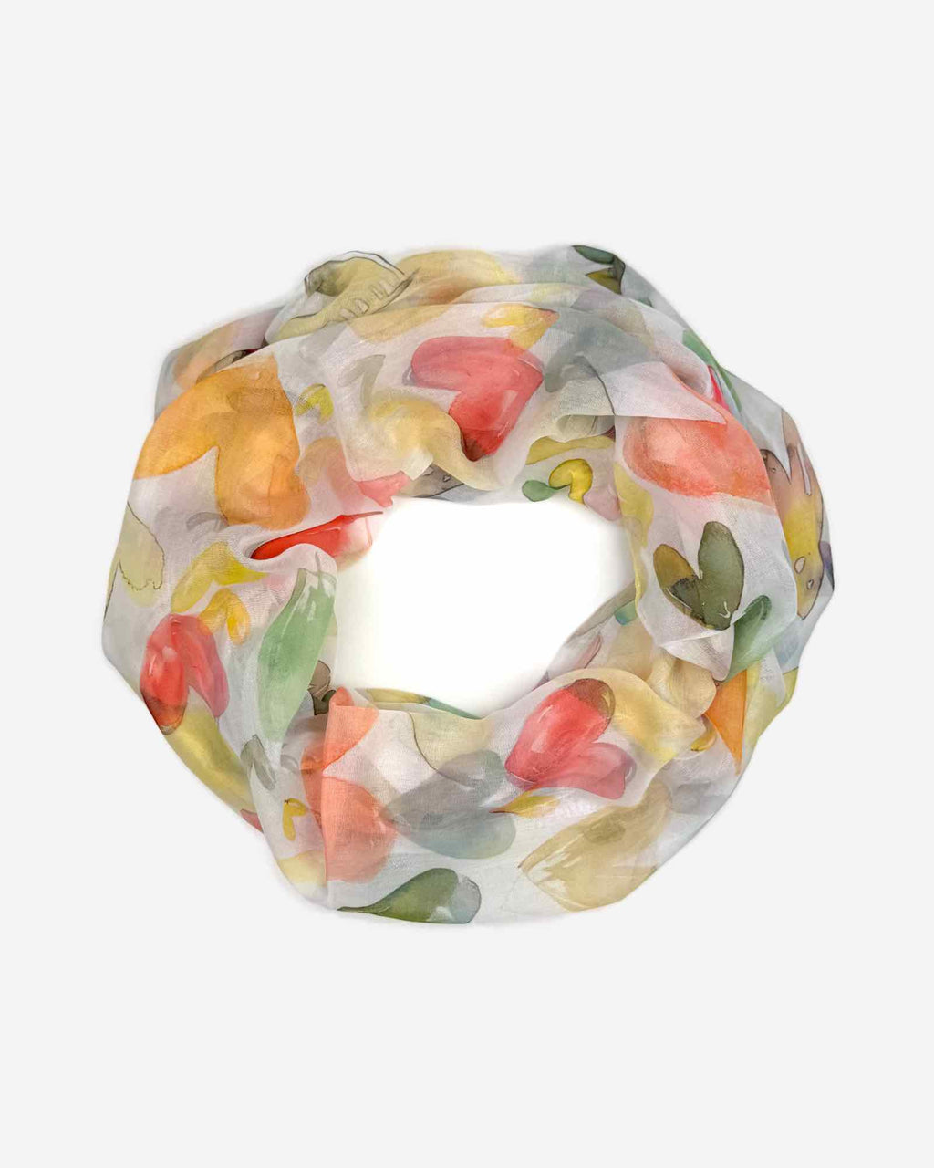 Damen Loop Schal mit Herz Print