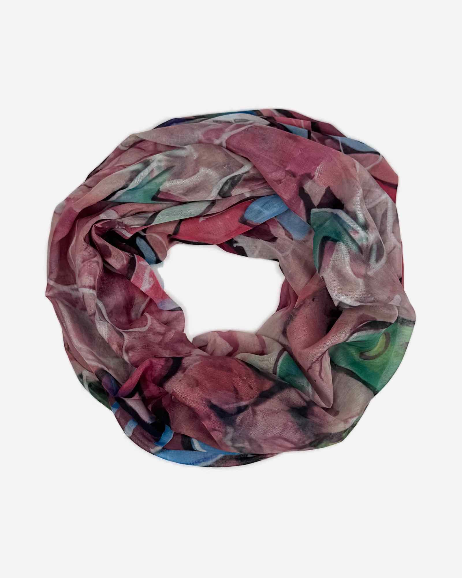 Damen Loop Schal mit Herz Print