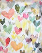 Damen Loop Schal mit Herz Print