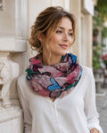 Damen Loop Schal mit Herz Print