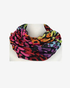 Damen Loop Schal mit Leo Print