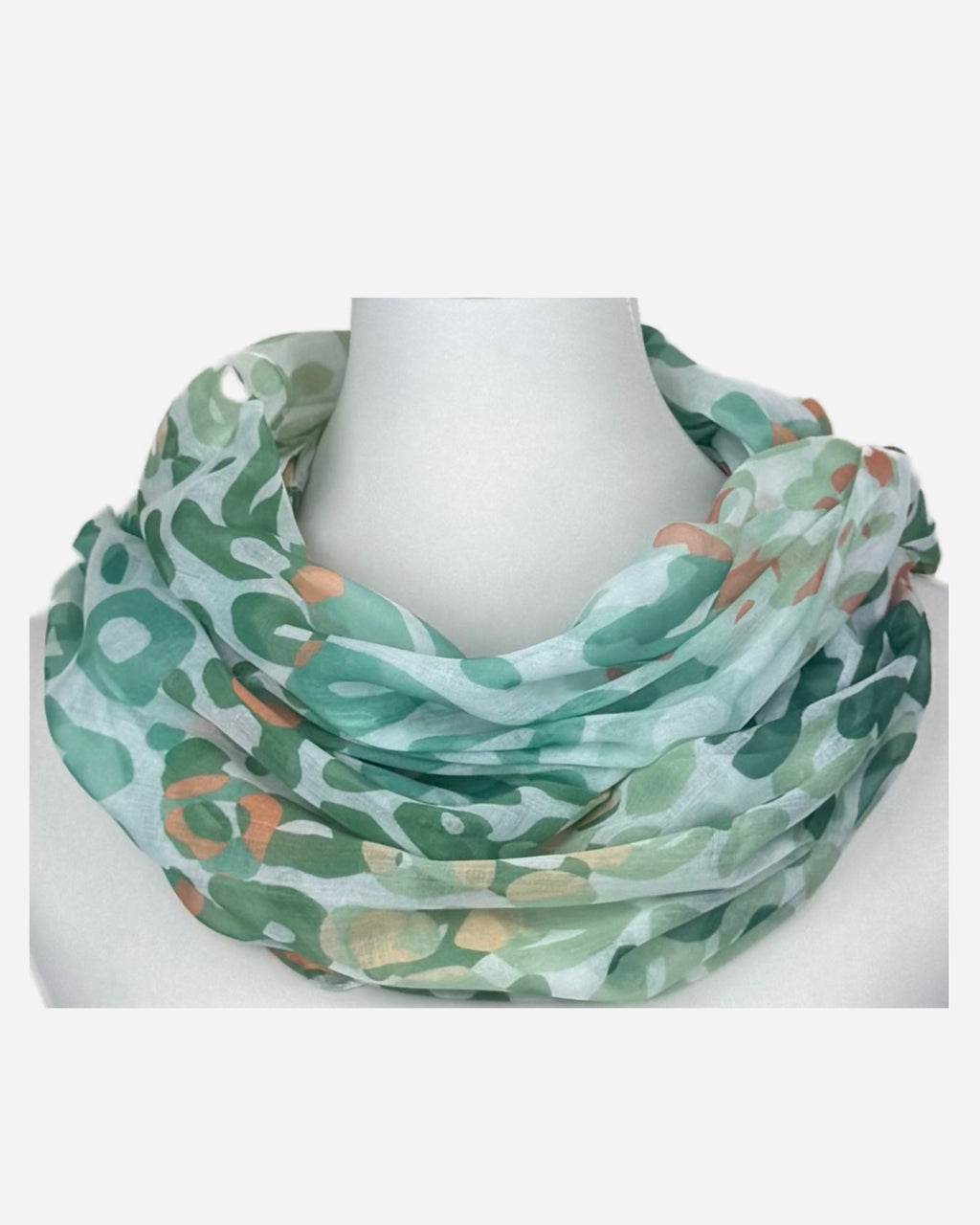 Damen Loop Schal Leo-Print
