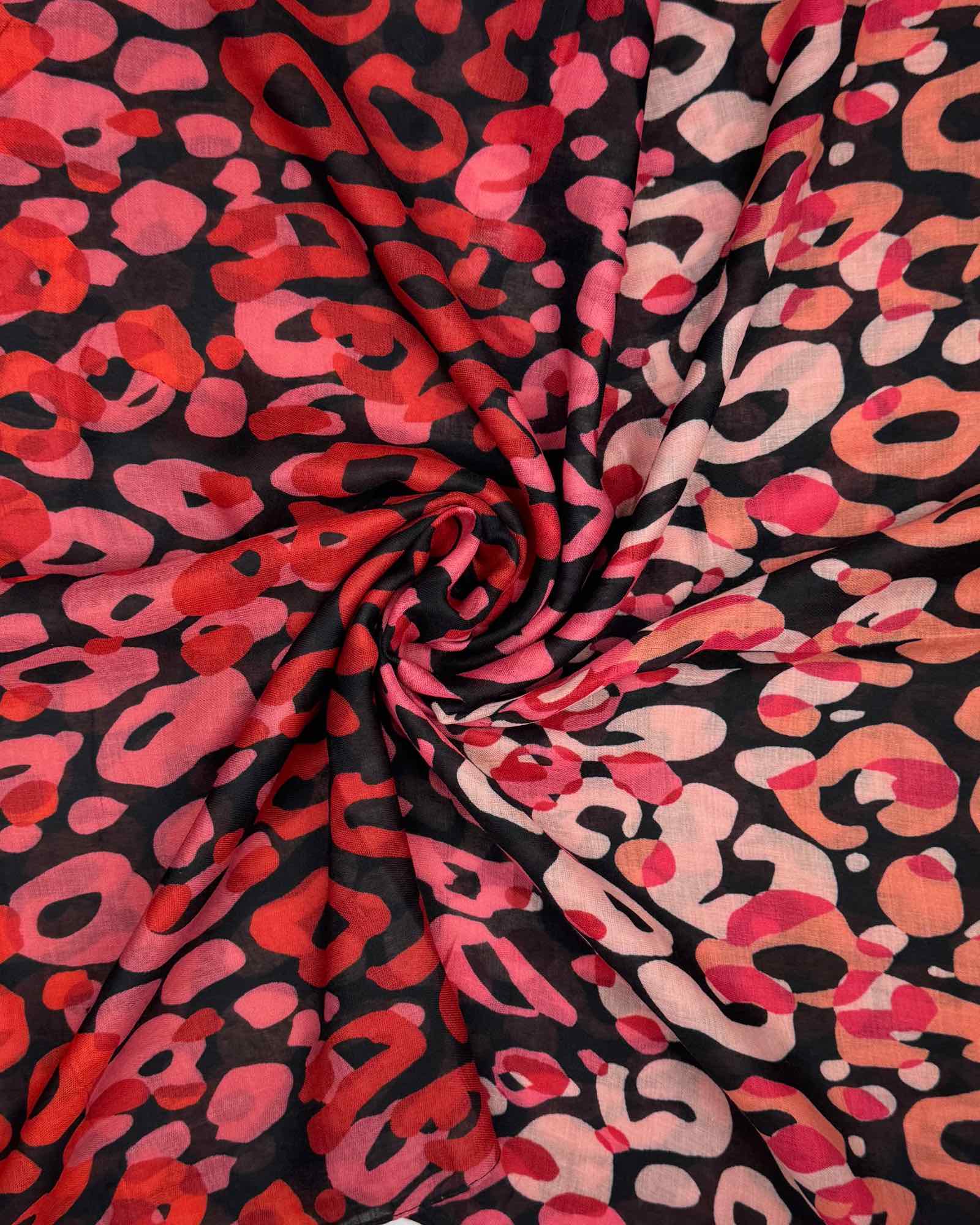 Damen Loop Schal mit Leo Print