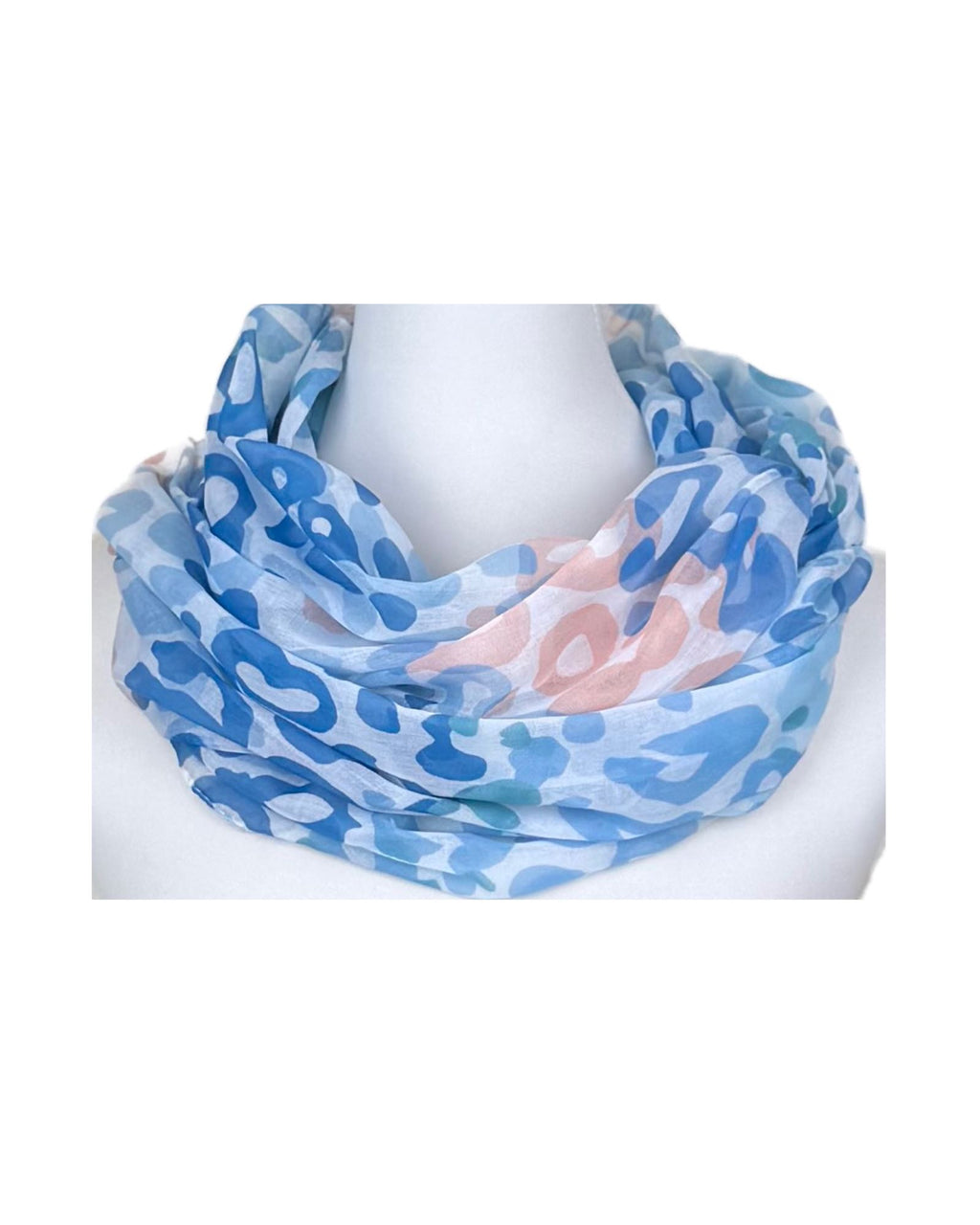 Damen Loop Schal Leo-Print