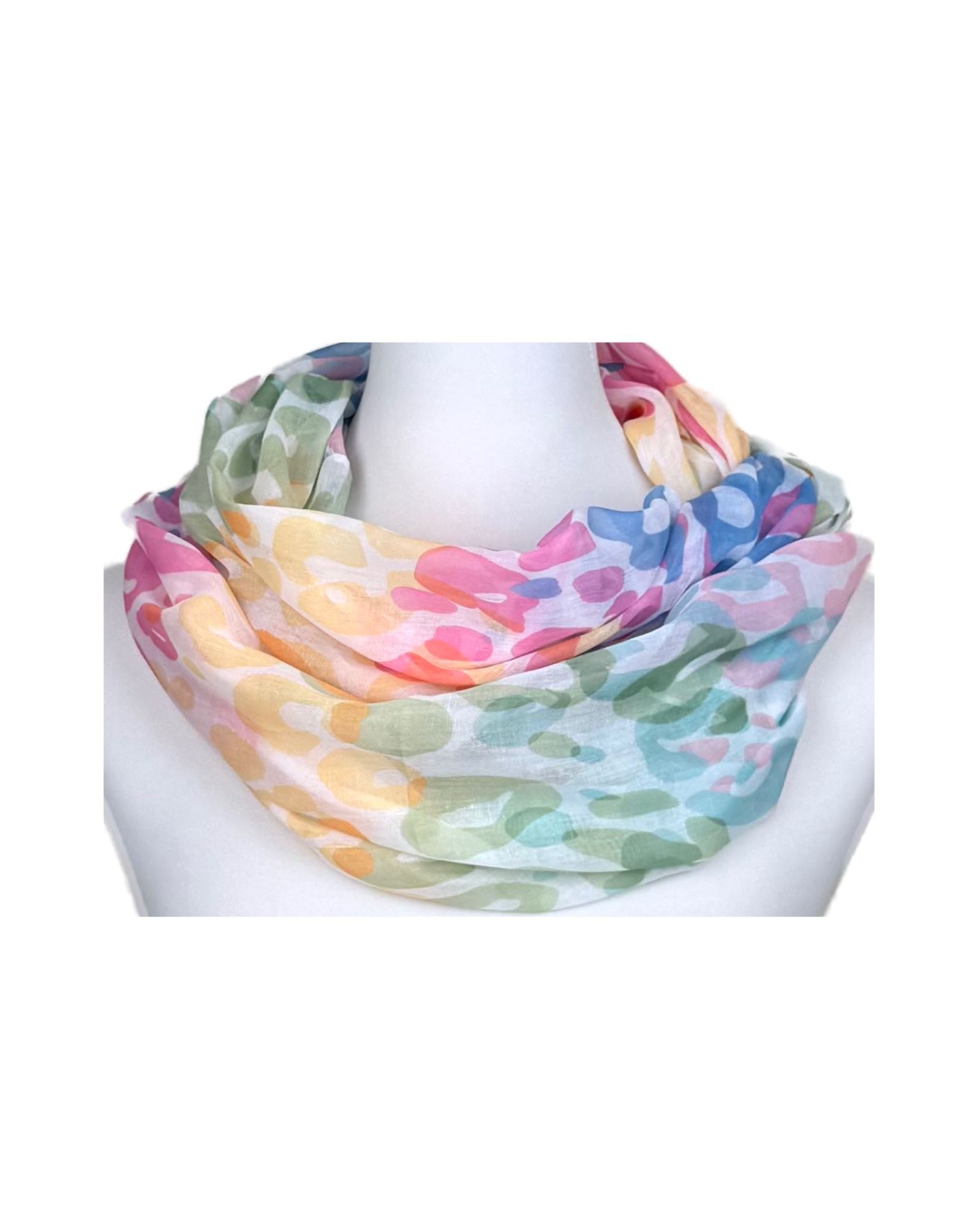 Damen Loop Schal Leo-Print