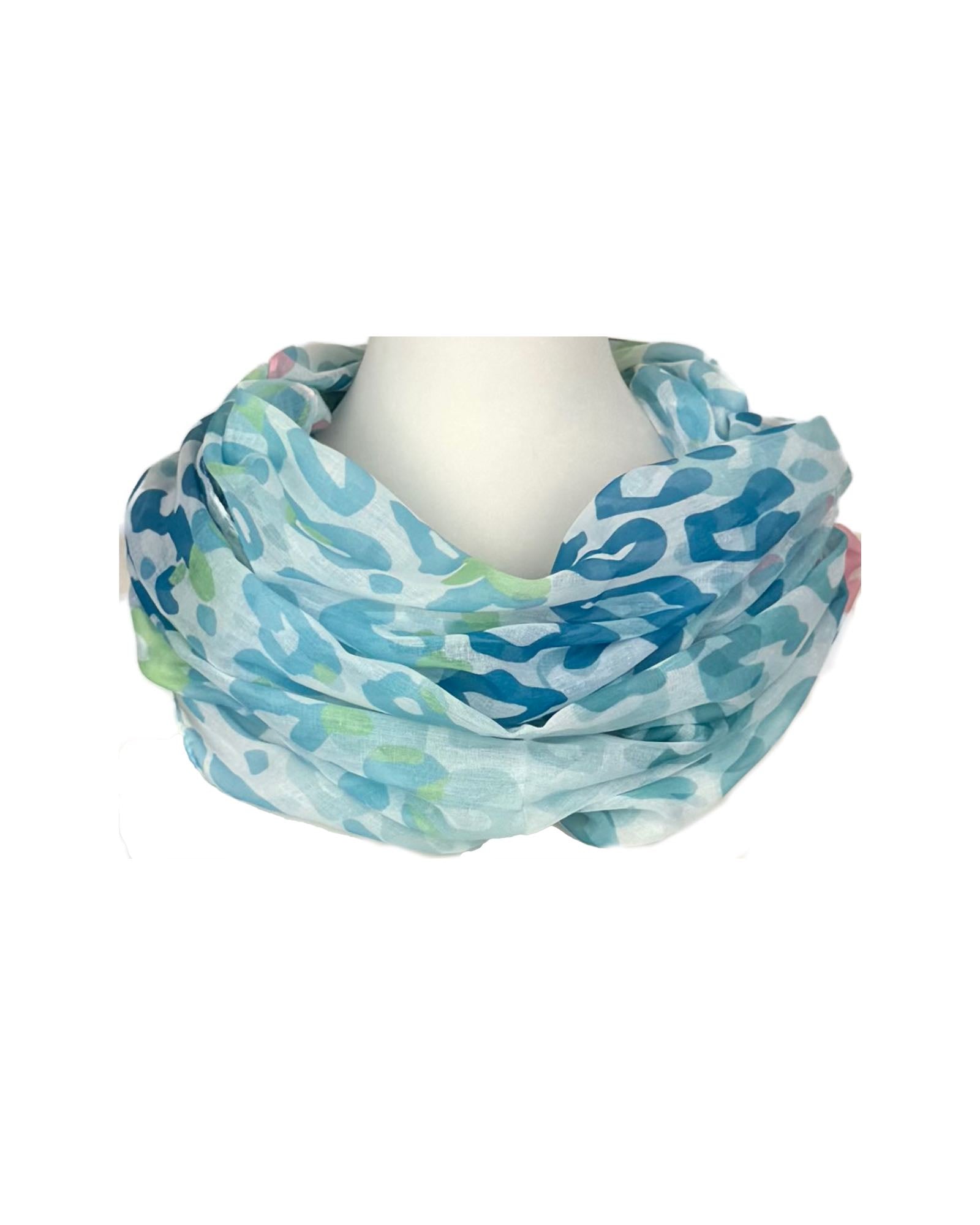 Damen Loop Schal Leo-Print