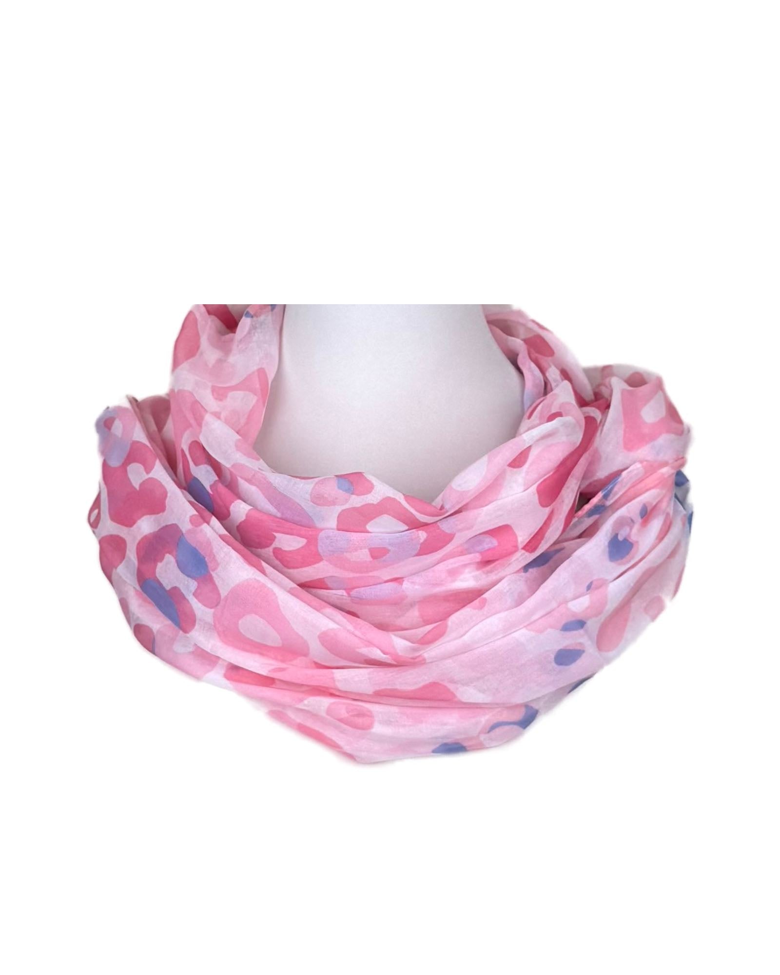 Damen Loop Schal Leo-Print