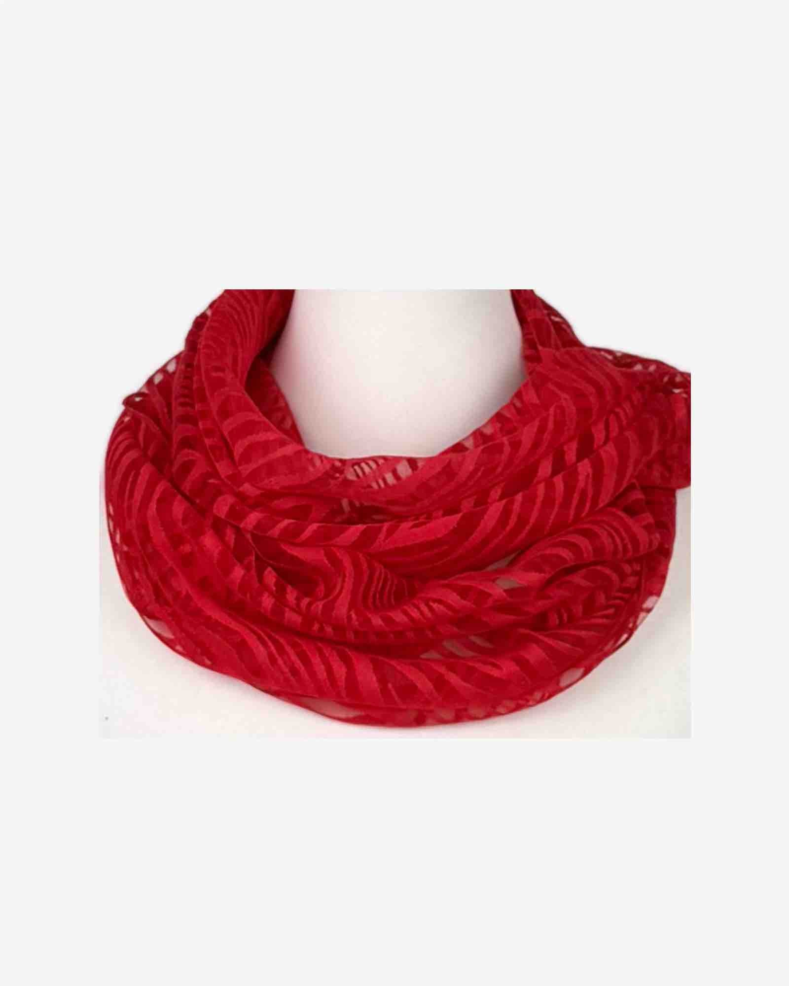 Damen Loop Schal mit Zebra-Muster