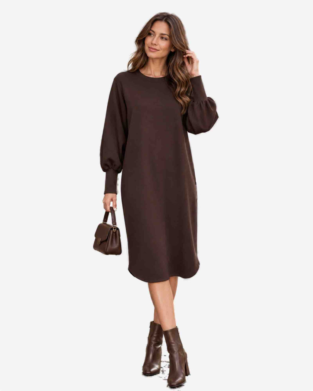 Damen Sweatkleid aus Stretch-Stoff – Made in Italy