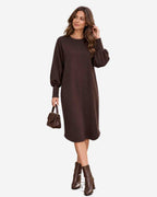 Damen Sweatkleid aus Stretch-Stoff – Made in Italy