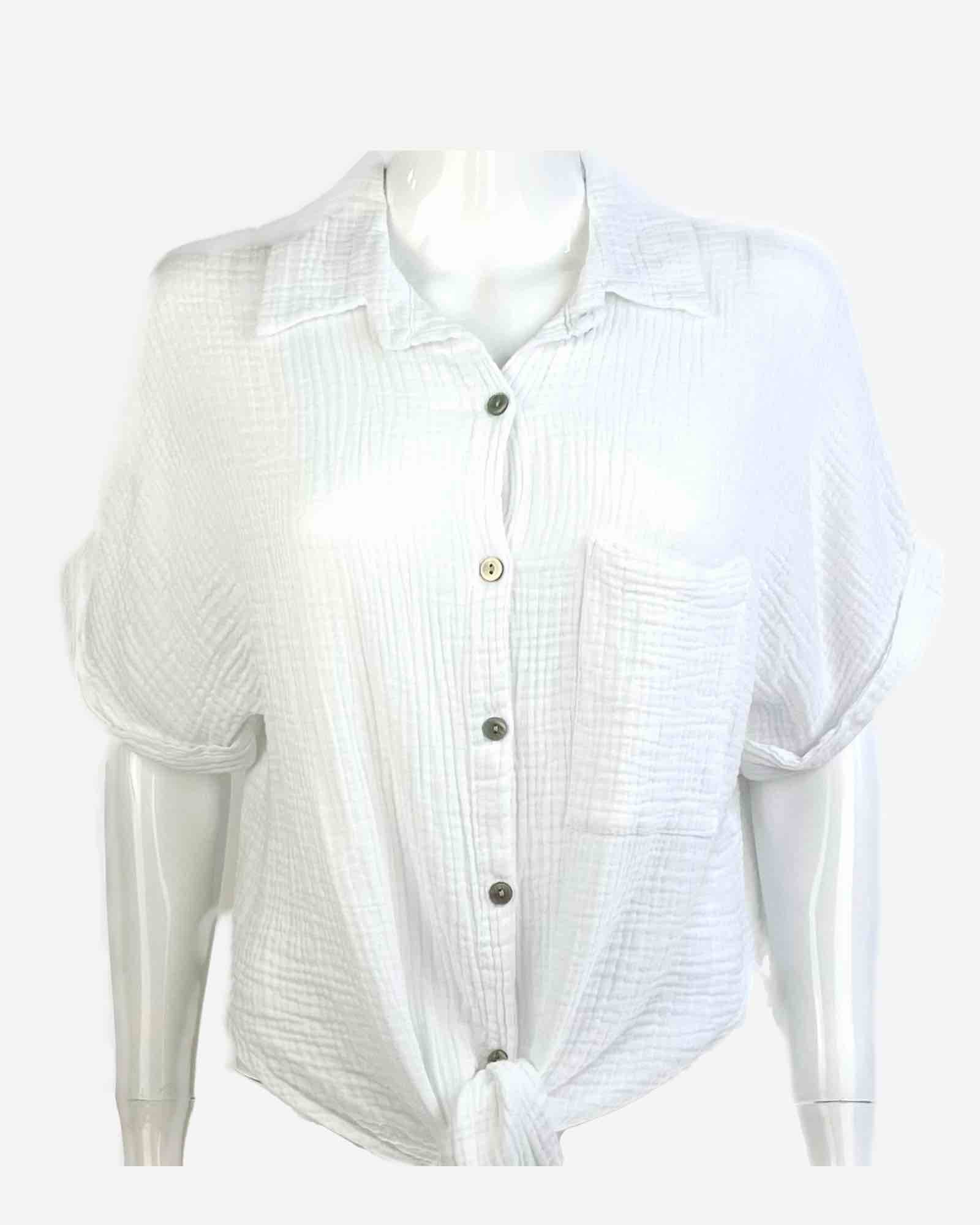 Damen Musselin Baumwollbluse