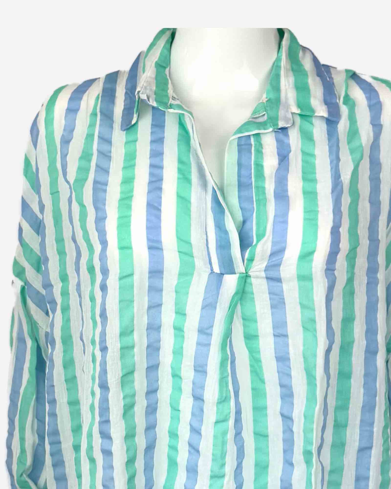 Damen Sommerbluse gestreift, Made in Italy