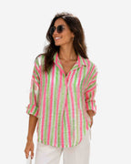 Damen Sommerbluse gestreift, Made in Italy