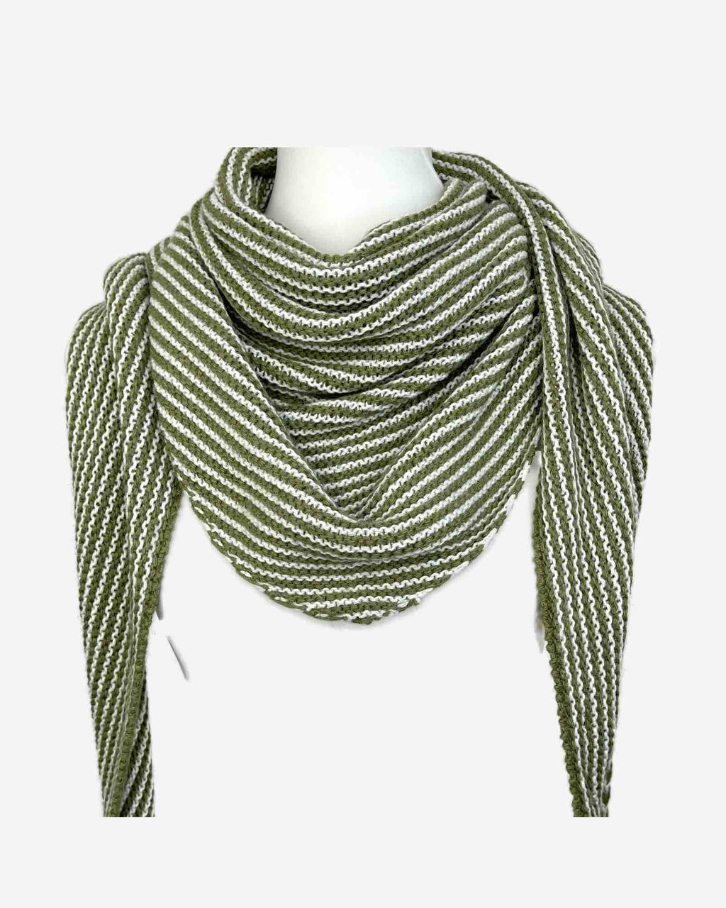 Damen Cashmere Dreieckstuch Streifen Muster