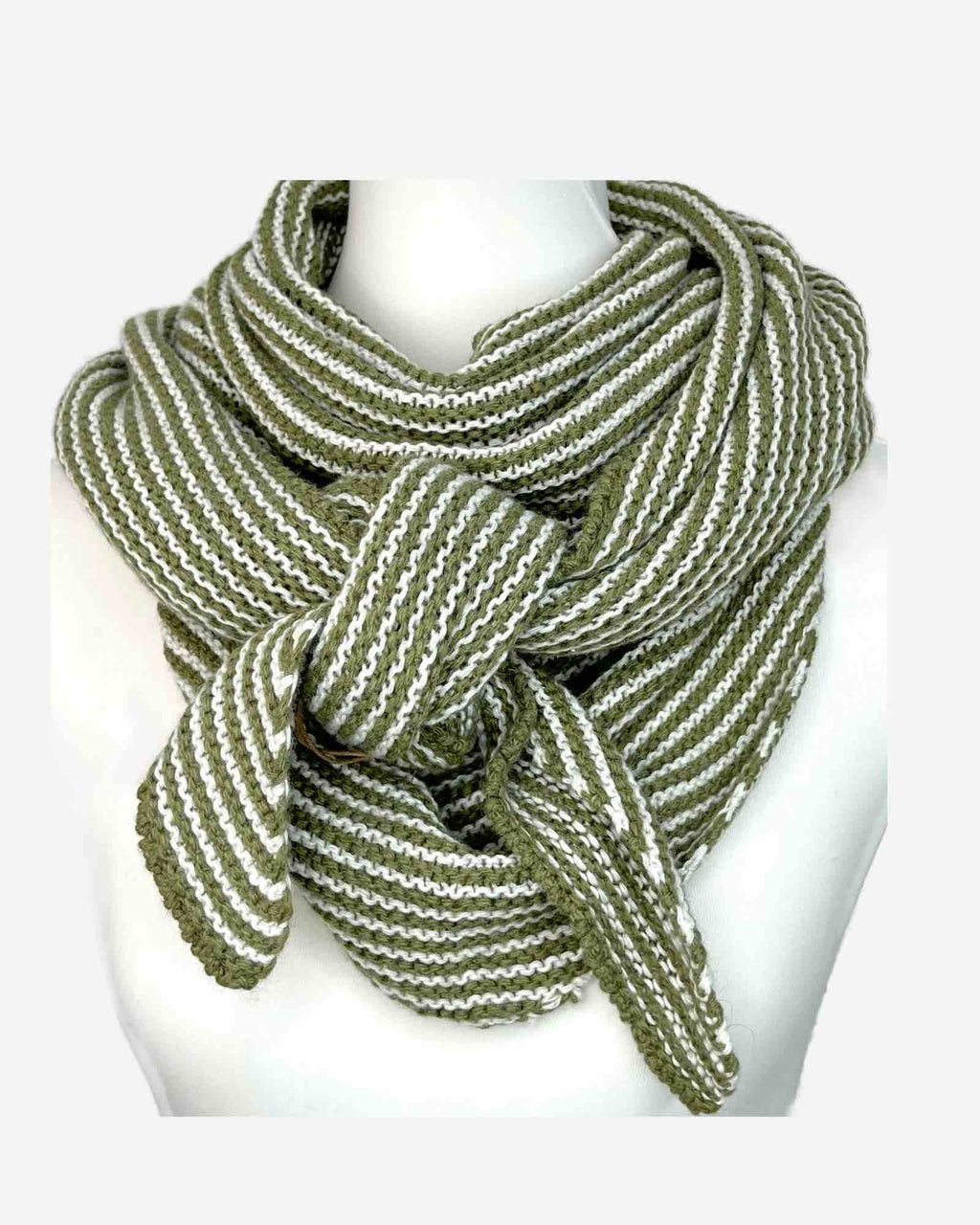 Damen Cashmere Dreieckstuch Streifen Muster