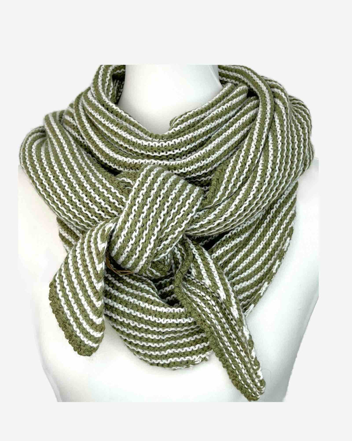 Damen Cashmere Dreieckstuch Streifen Muster