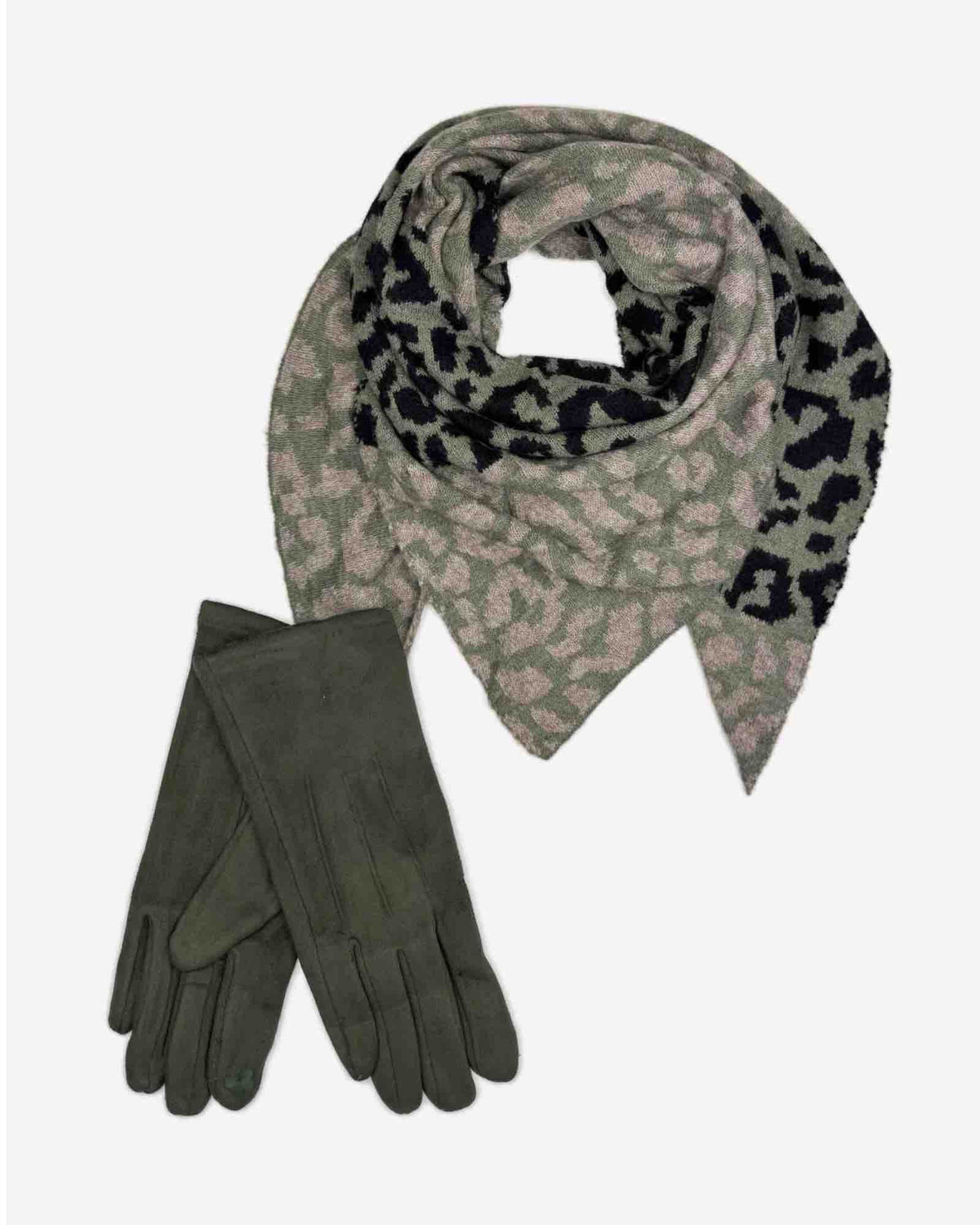 Set_ Dreieckstuch mit Handschuhe