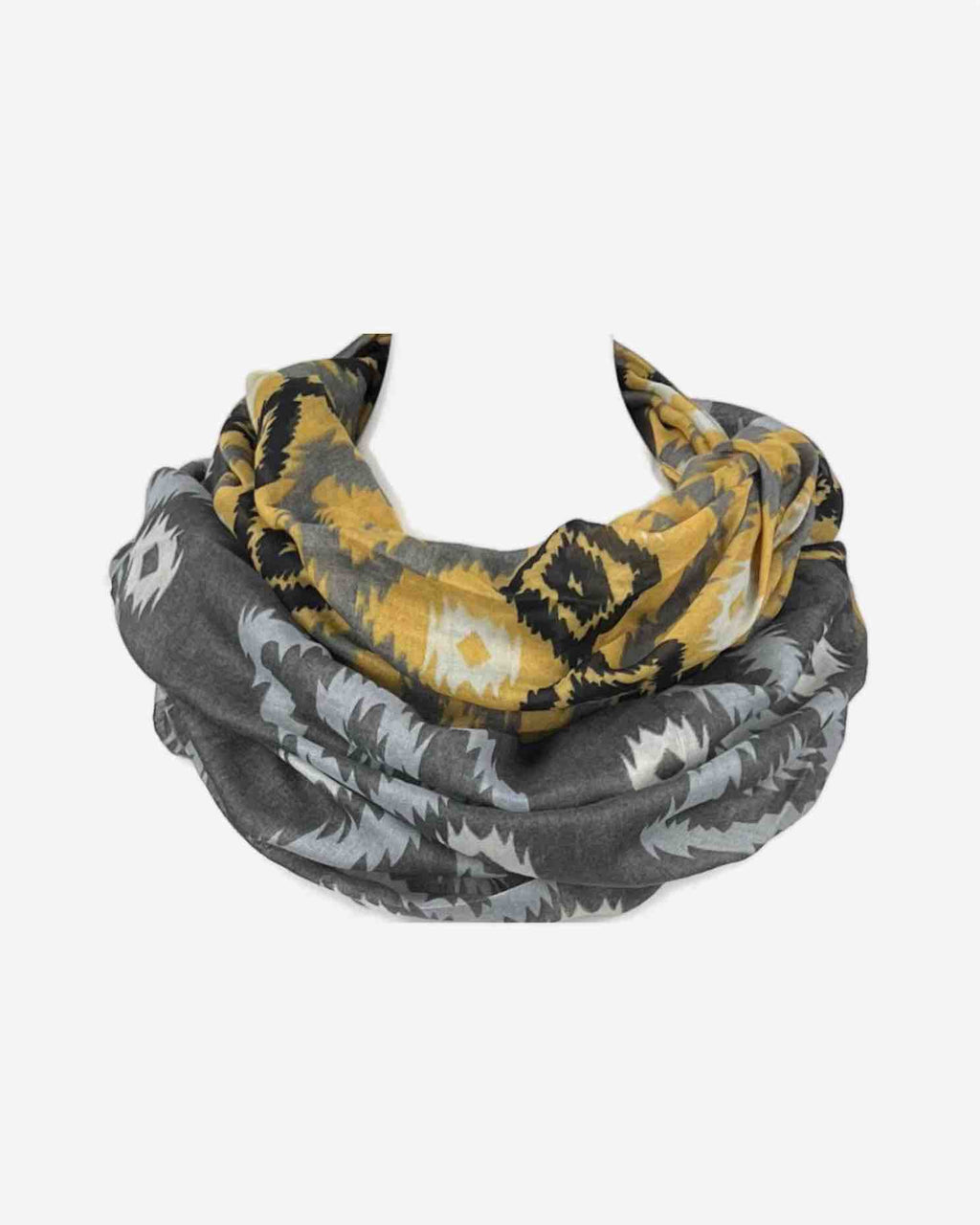 Damen Loop Schal mit Ethno-Muster – weich & leicht