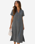Damen Leinenkleid Made in Italy