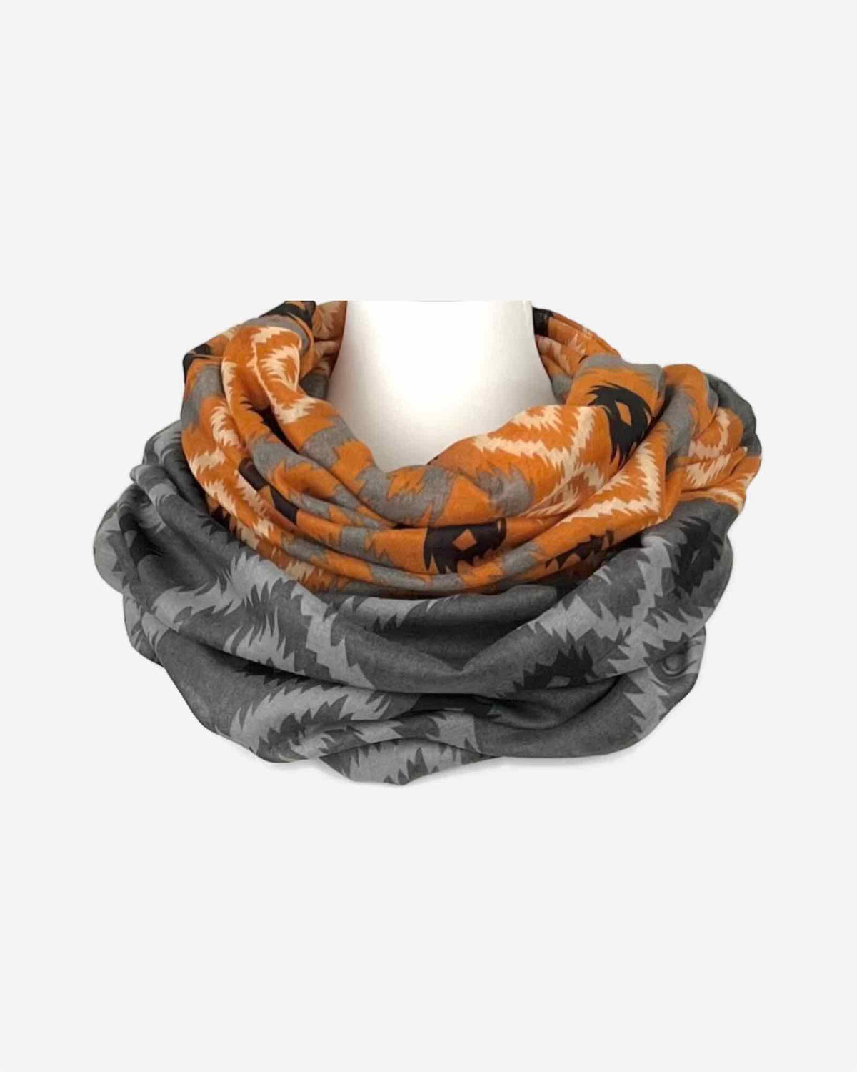 Damen Loop Schal mit Ethno-Muster – weich & leicht