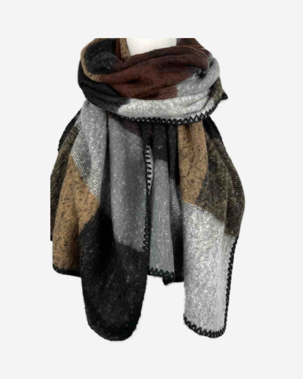 Warmer Schal mit Karo Muster