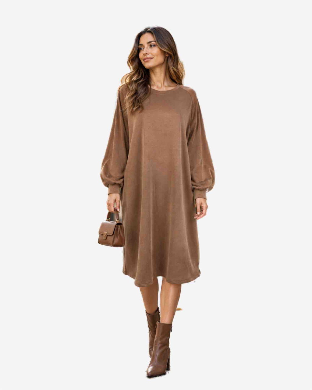 Damen Sweatkleid aus Stretch-Stoff – Made in Italy