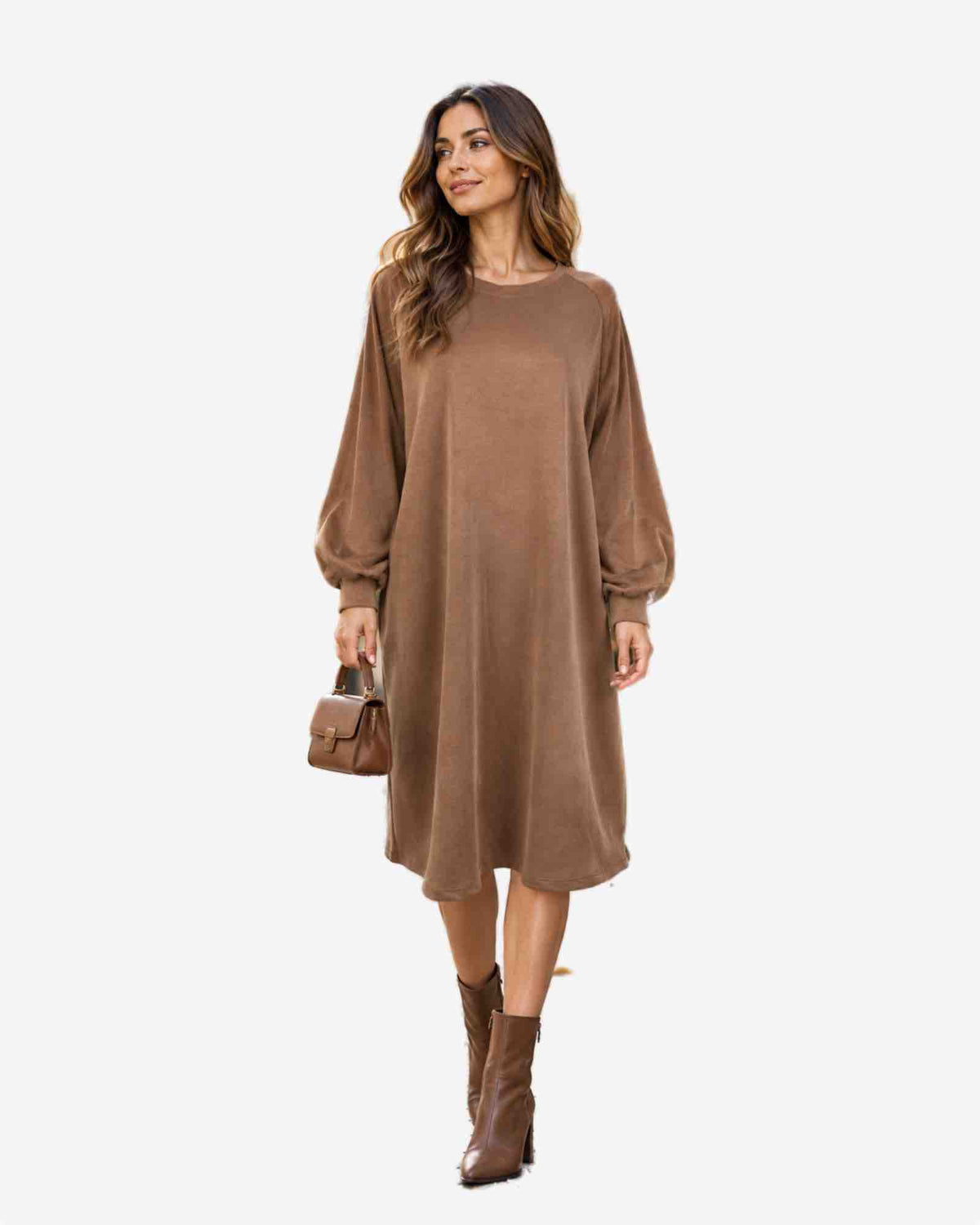 Damen Sweatkleid aus Stretch-Stoff – Made in Italy