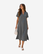 Damen Leinenkleid Made in Italy