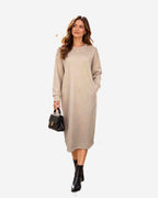 Damen Sweatkleid aus Stretch-Stoff – Made in Italy