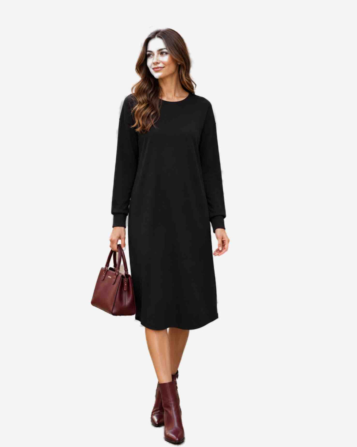 Damen Sweatkleid aus Stretch-Stoff – Made in Italy